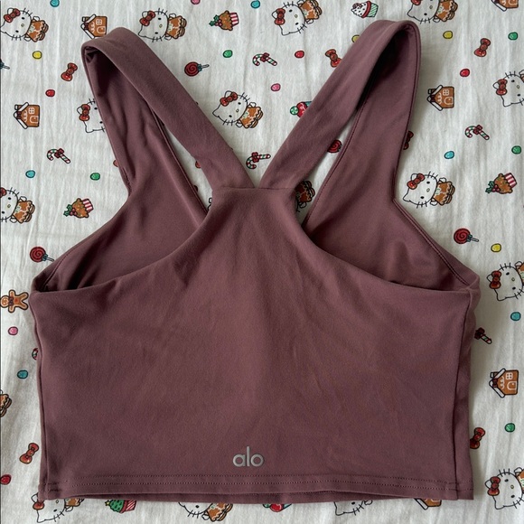 SOLD Woman’s Tank ALO Airbrush Real Bra Size Small Color Woodrose EUC - Picture 1 of 4